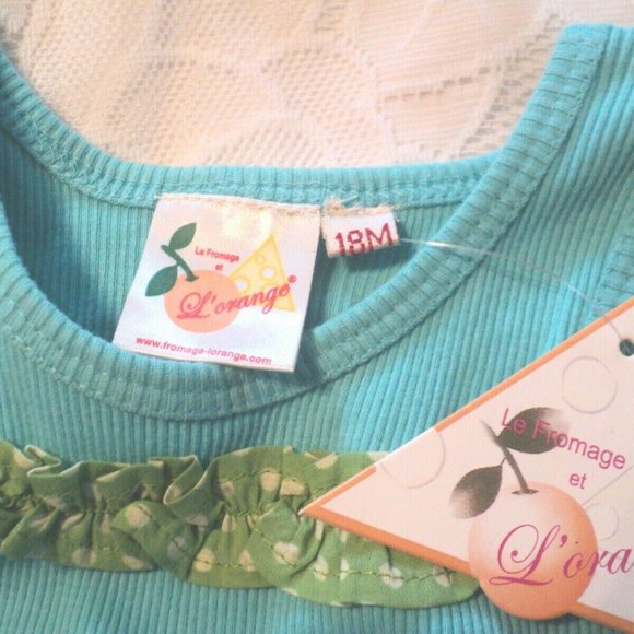 NEW Le Fromage et L'orange Infants 18 Months Dress Plaid Ruffled Bottom Portion - Picture 3 of 3